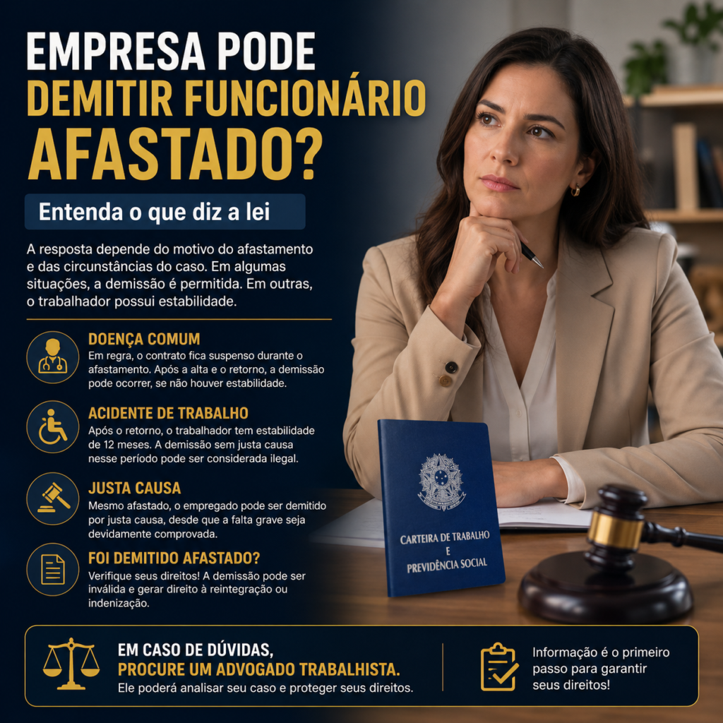 Empresa pode demitir funcionário afastado