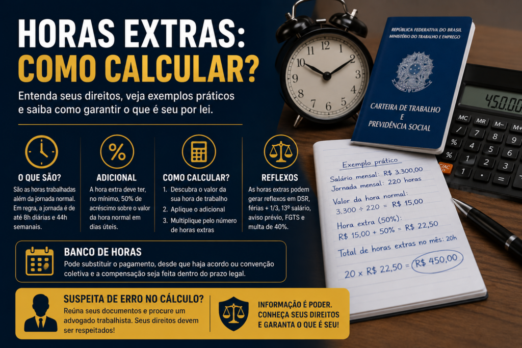 Horas extras como calcular
