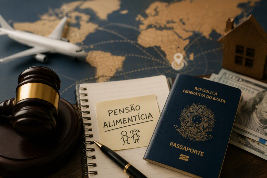 ex mora no exterior e não paga pensão